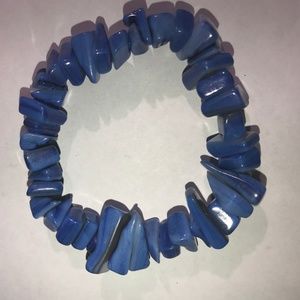 Blue Cluster Stone Cut Bracelet